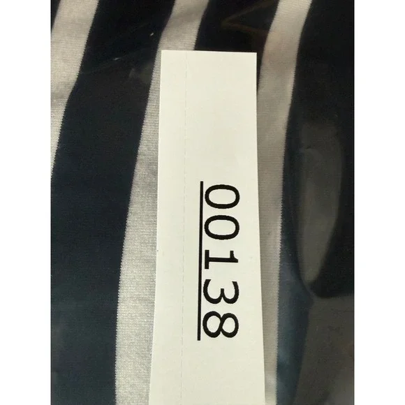 Black and White Striped Long Sleeve Crew Neck T-Shirt Dress - Picture 4 of 4